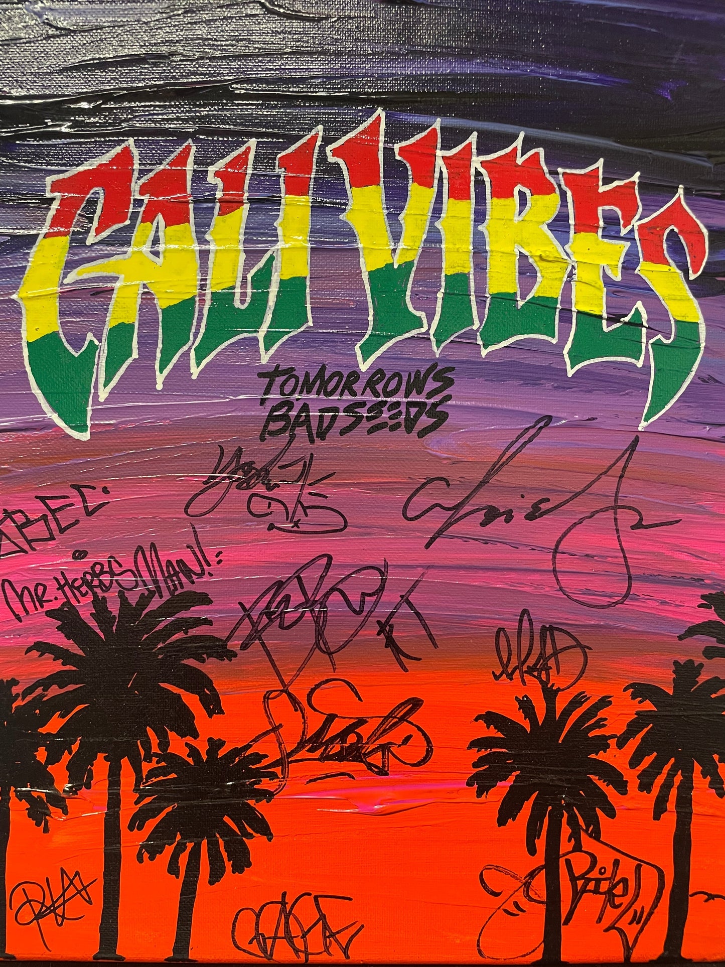 Cali Vibes Festival Hand Painted 2024 Line Up Vertical