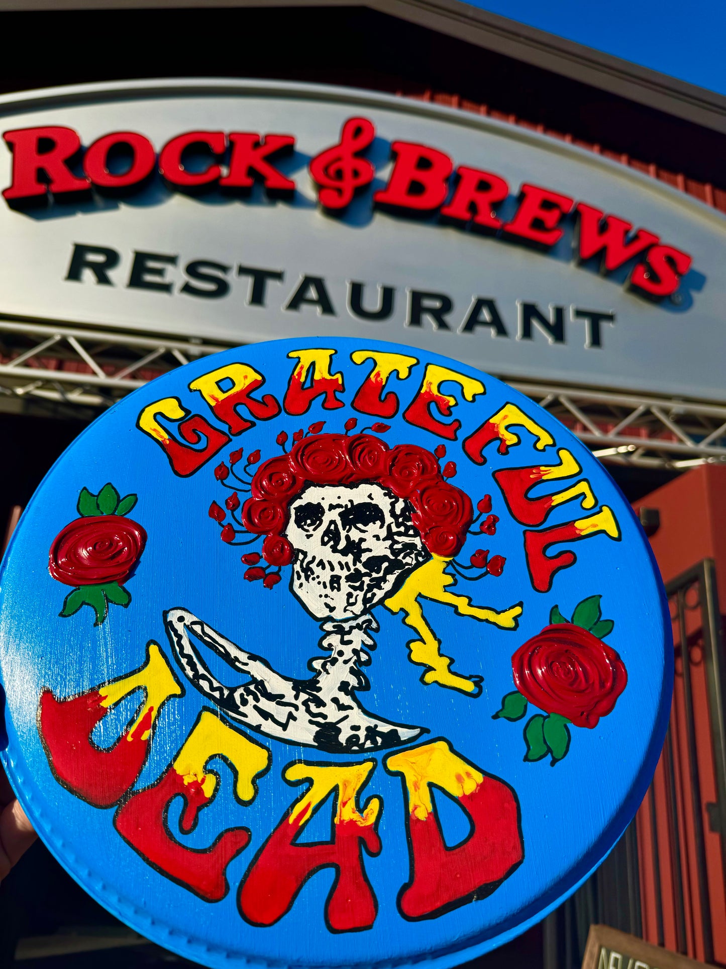 Grateful Dead Skull & Roses Drum Head