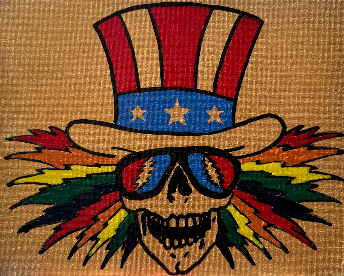 Uncle Sam Lightning Bolt Painting