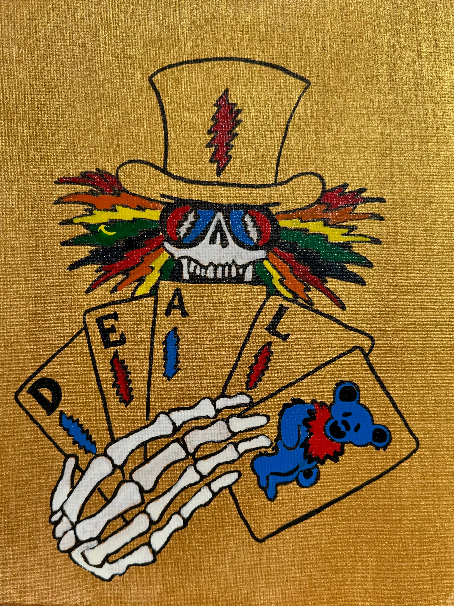 Uncle Sam Lightning Bolt Painting
