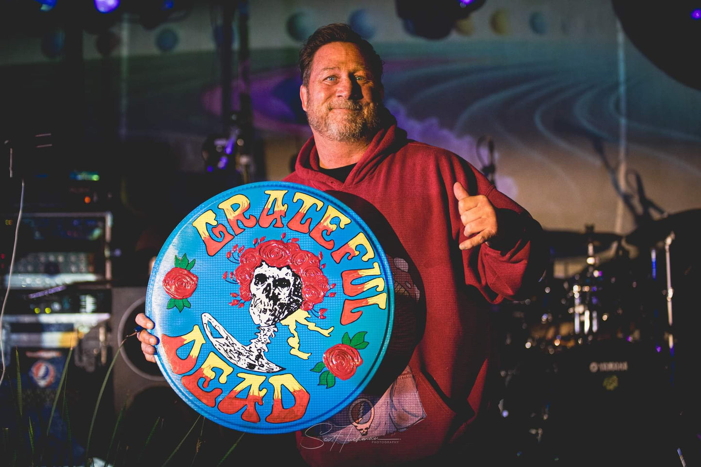 Grateful Dead Skull & Roses Drum Head