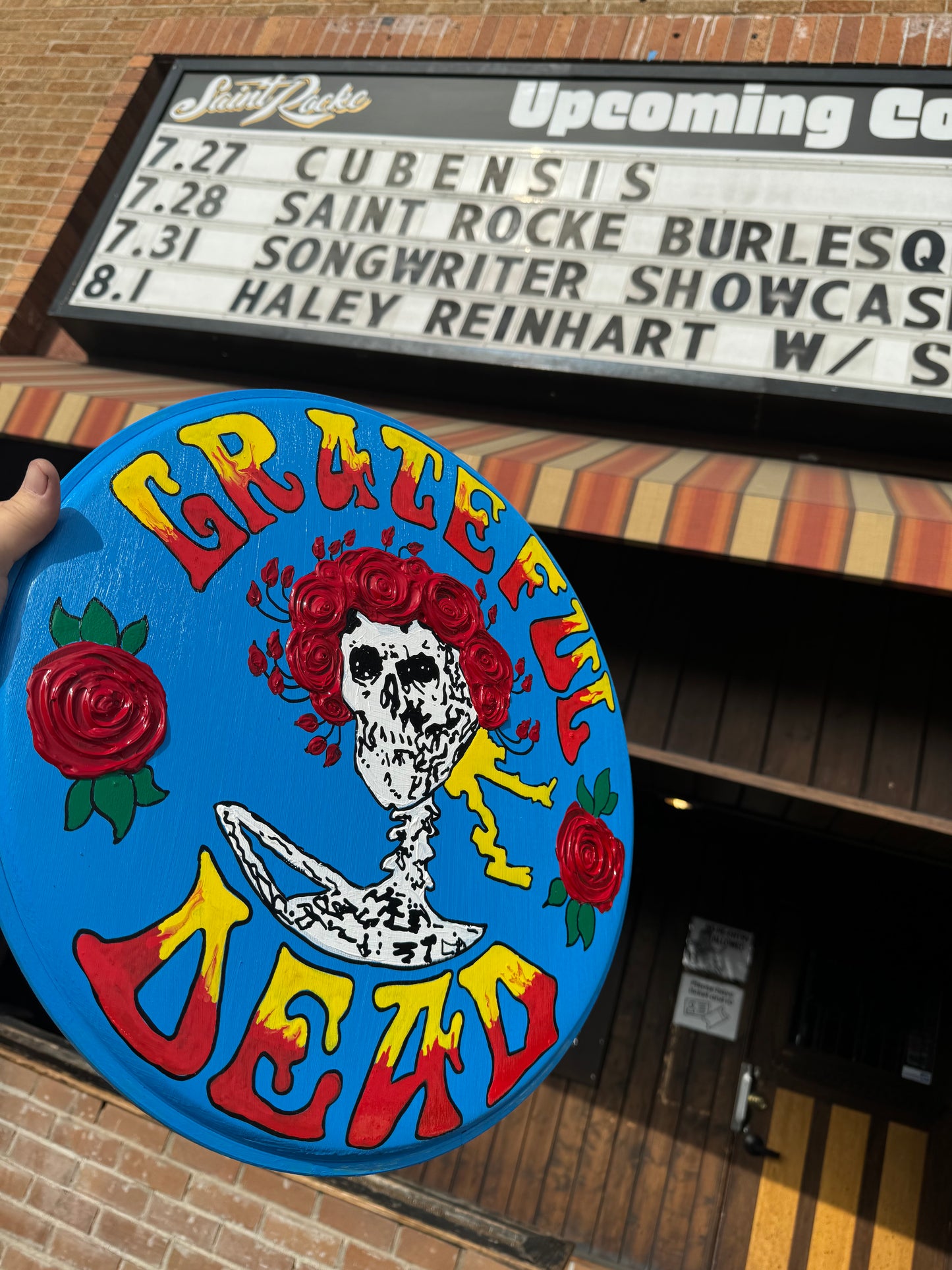 Grateful Dead Skull & Roses Drum Head
