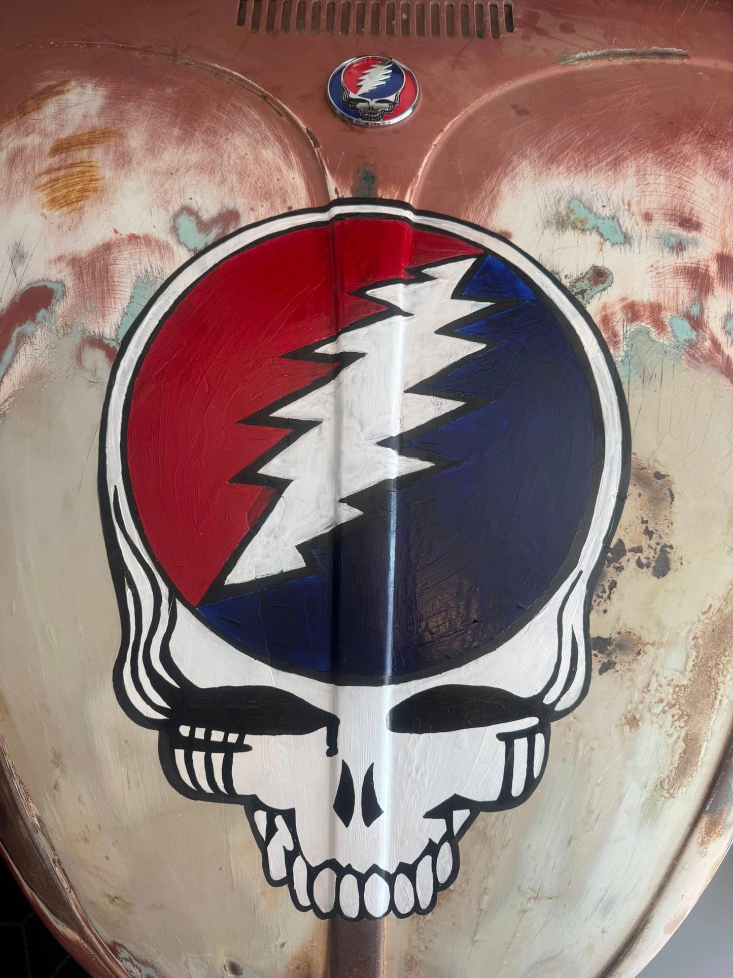 VW Bug Hood - Steal Your Face - Hand Painted