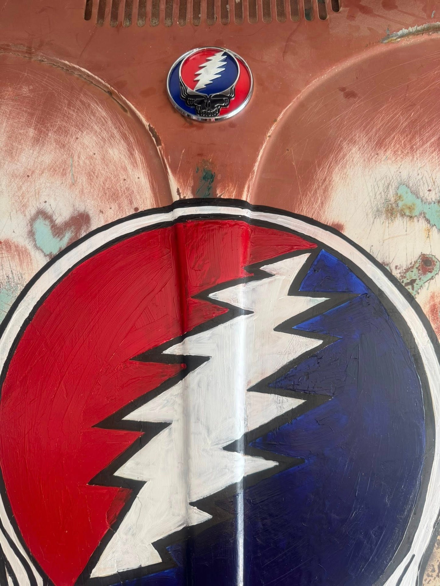 VW Bug Hood - Steal Your Face - Hand Painted
