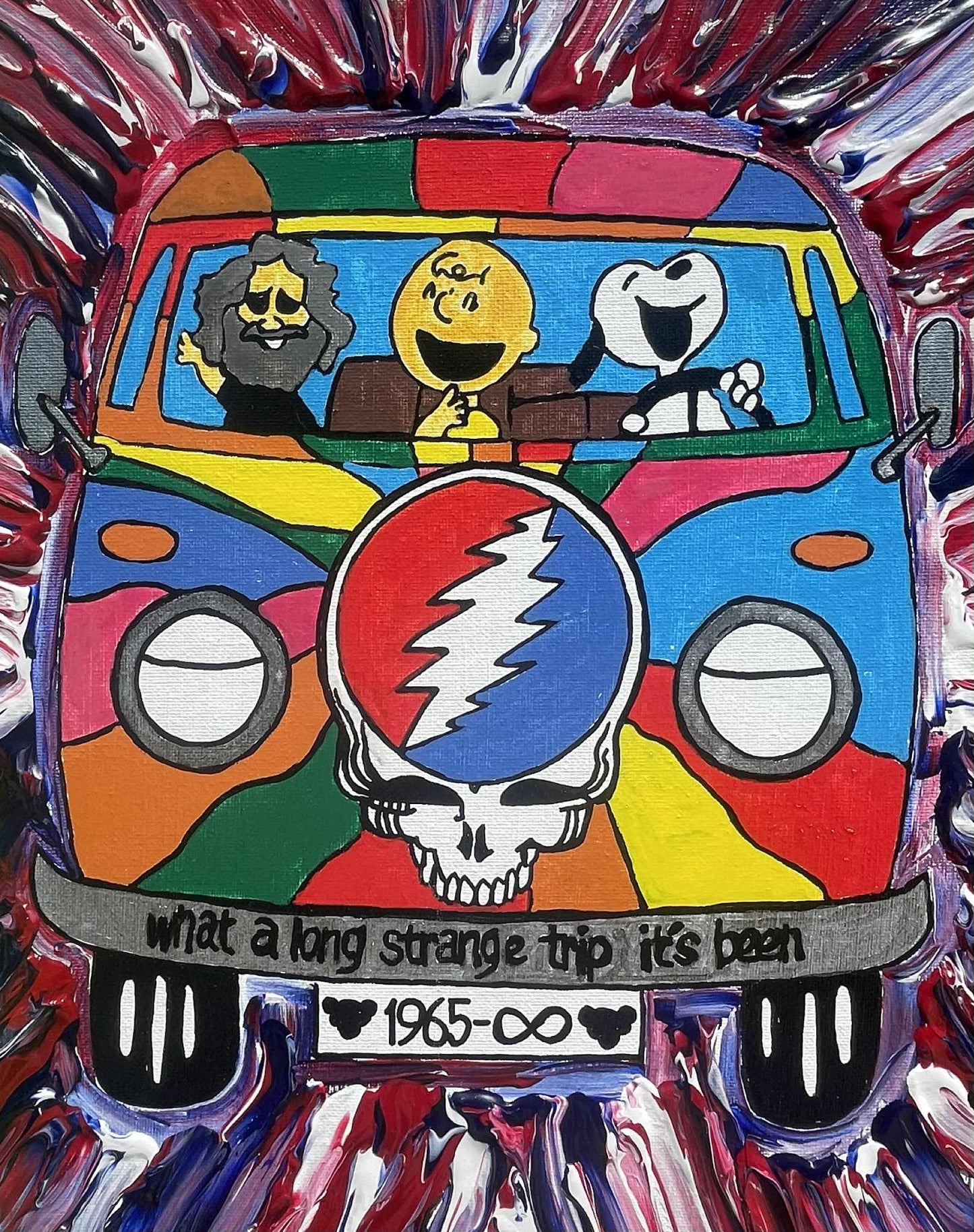 VW Bug Hood - Steal Your Face - Hand Painted