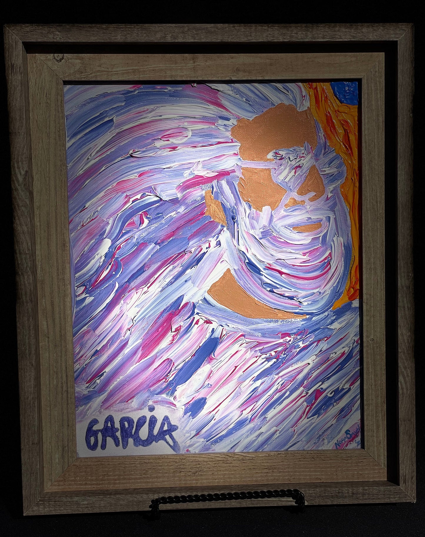Jerry Garcia - Purple, Blue & White