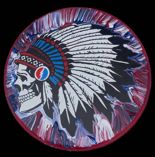 Indian Chief Hand Painted Drum Head