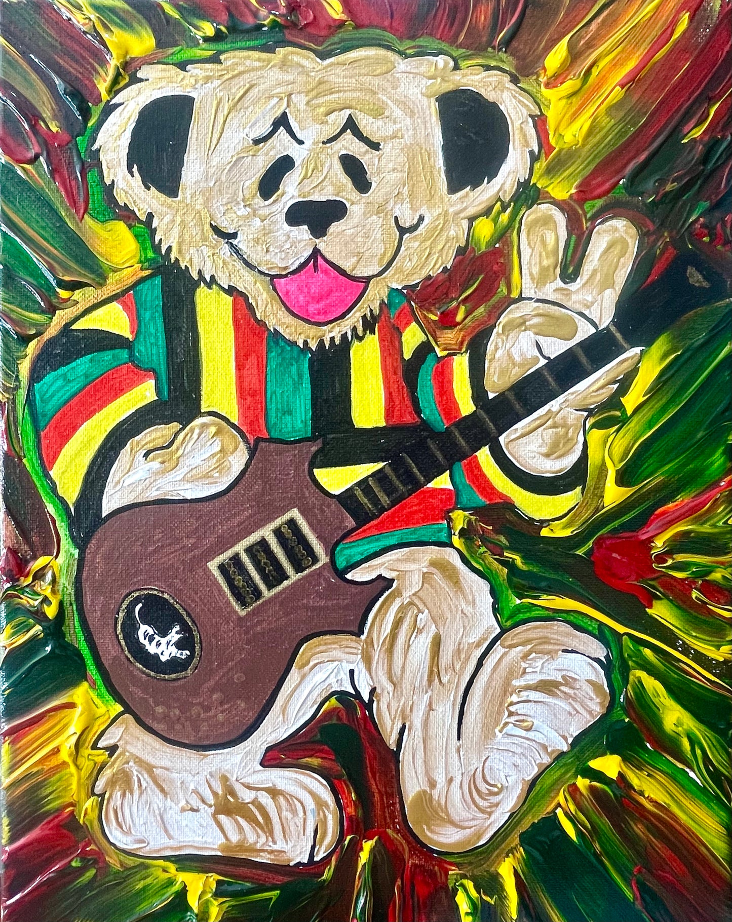 Dancing Bear Reggae Tiger Guitar