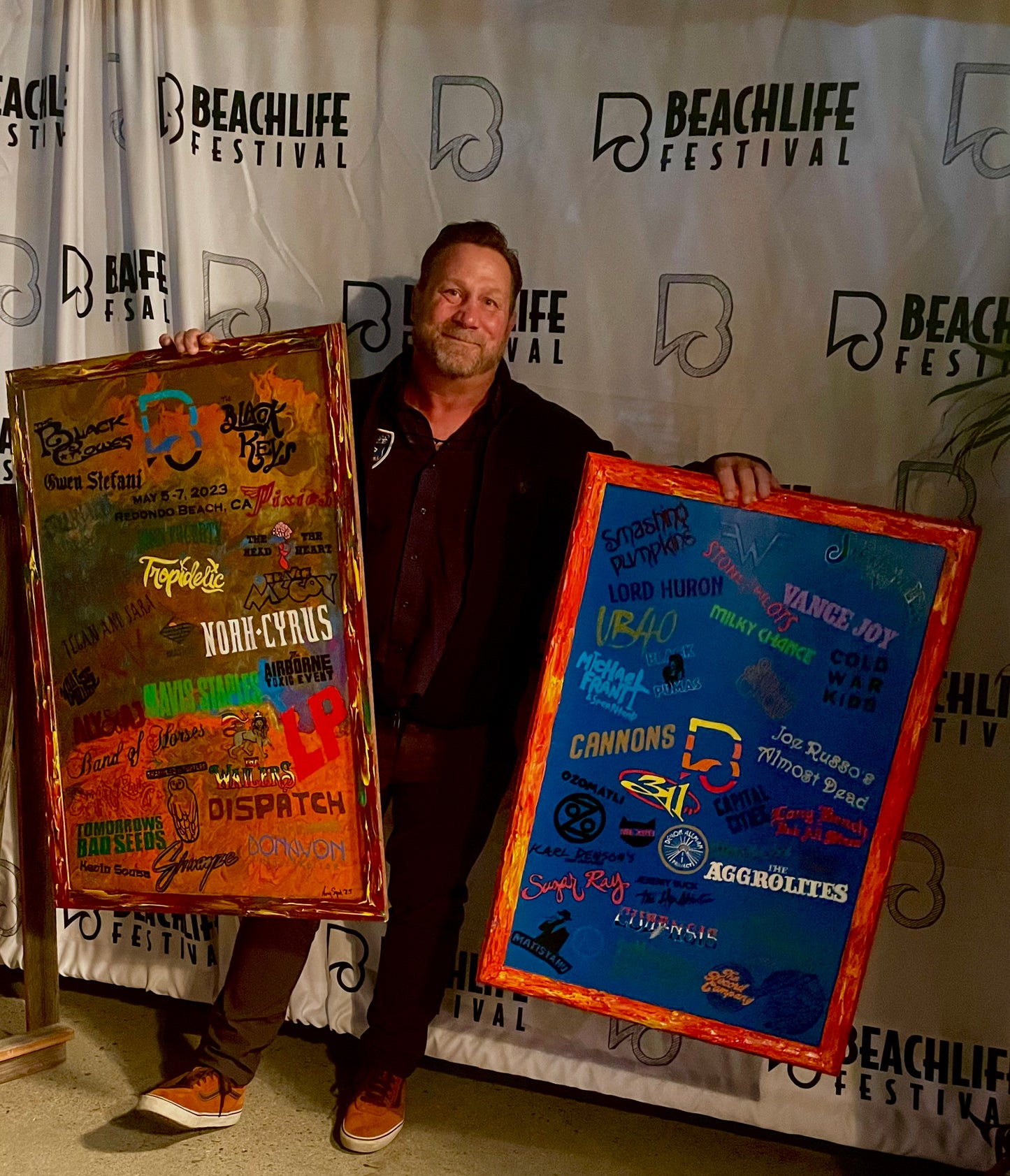 Beach Life Festival '23 Hand Painted Line Up