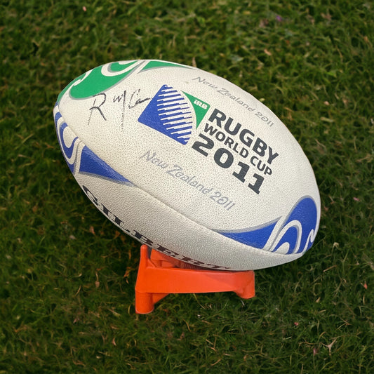 Richie McCaw New Zealand All Black autographed 2011 Rugby World Cup Champion - Official Gilbert Game Ball