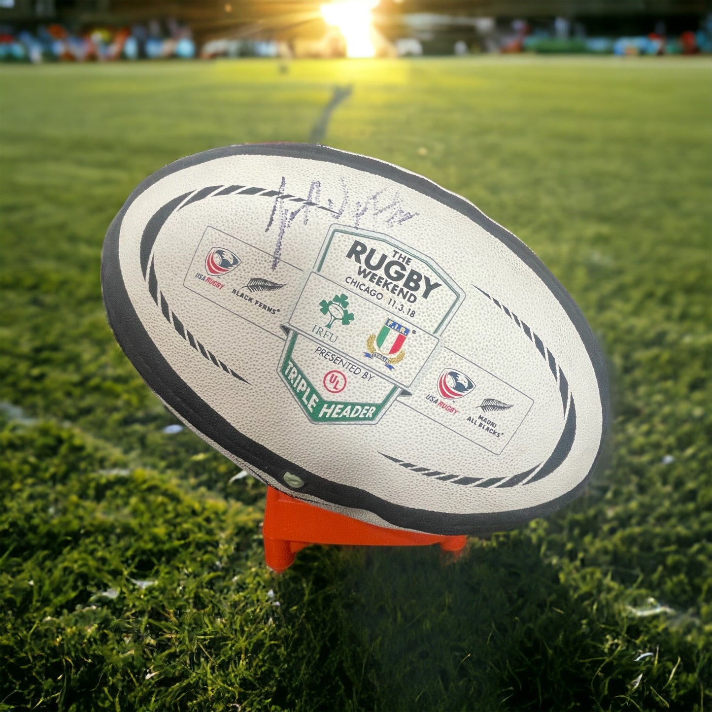 Ireland vs Italy Josh Van der Flier autographed Rugby Match Ball signed by 2021 Rugby World Player of the Year