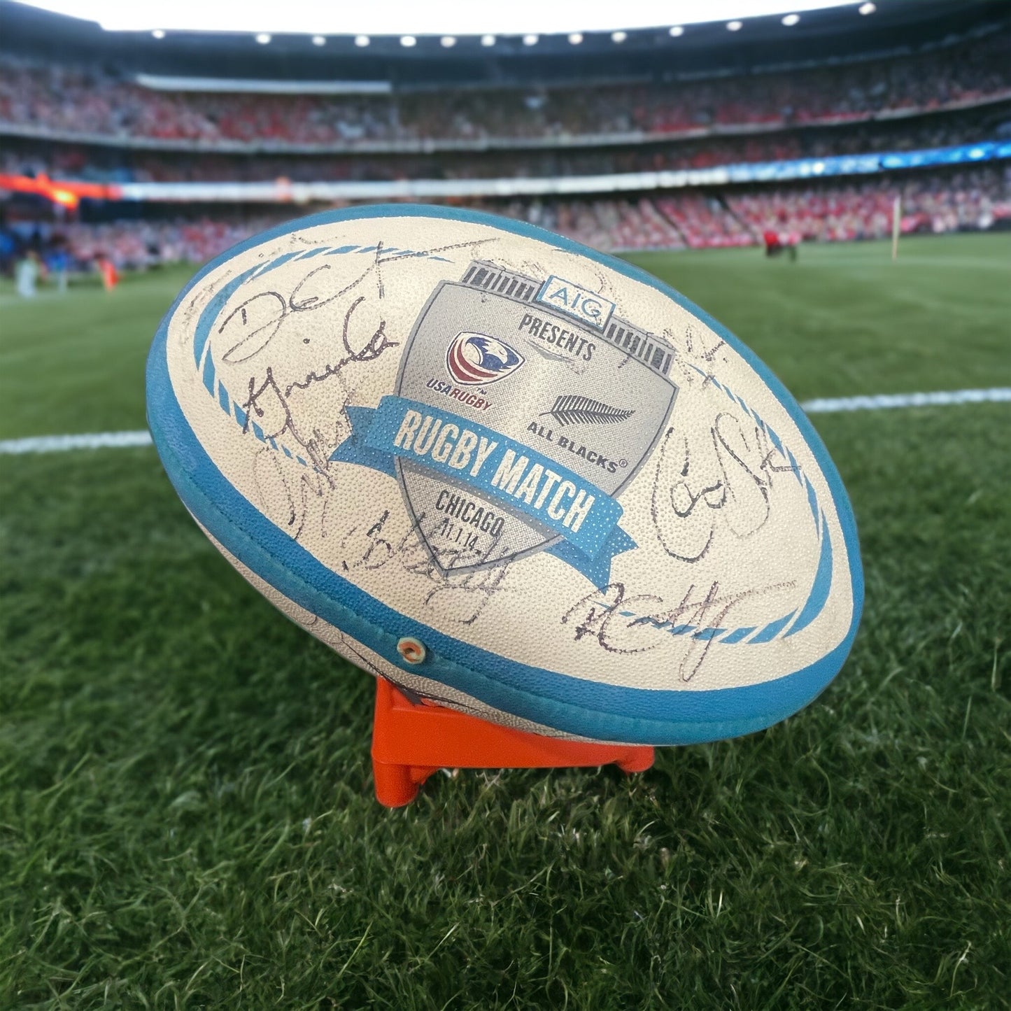 New Zealand All Blacks vs USA Eagles Signed Match Ball