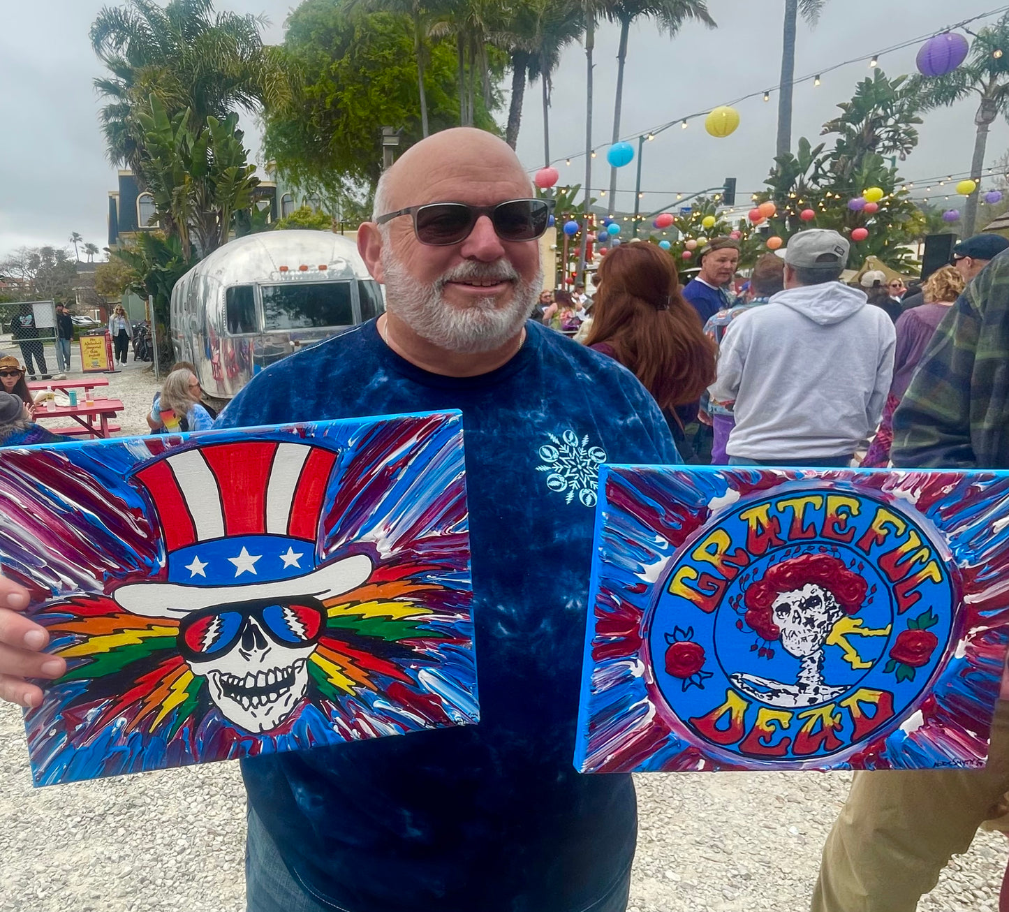 Uncle Sam Lightning Bolt Painting