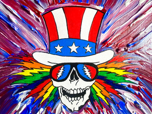 Uncle Sam Lightning Bolt Painting