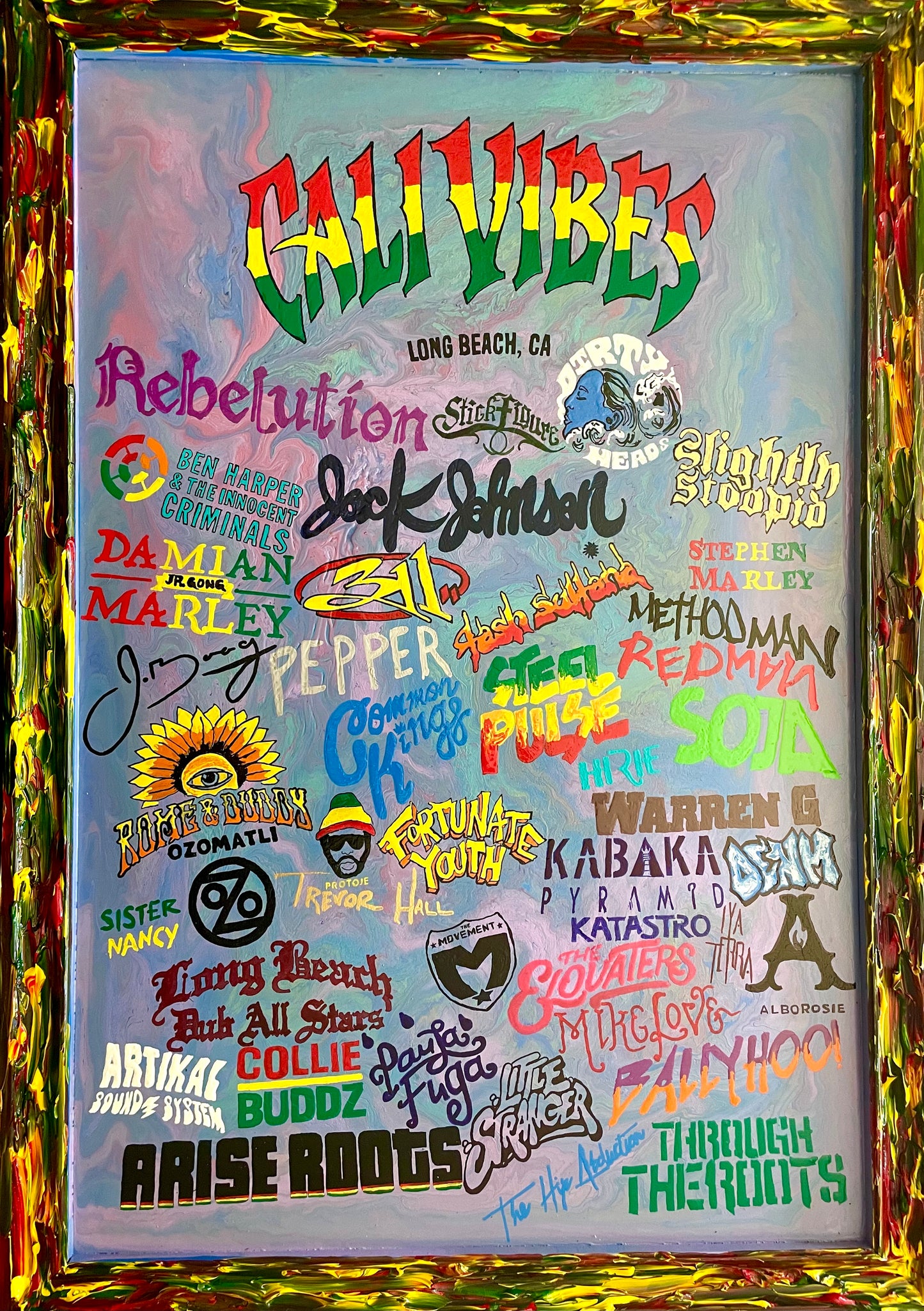 Cali Vibes Festival Hand Painted 2023 Line Up