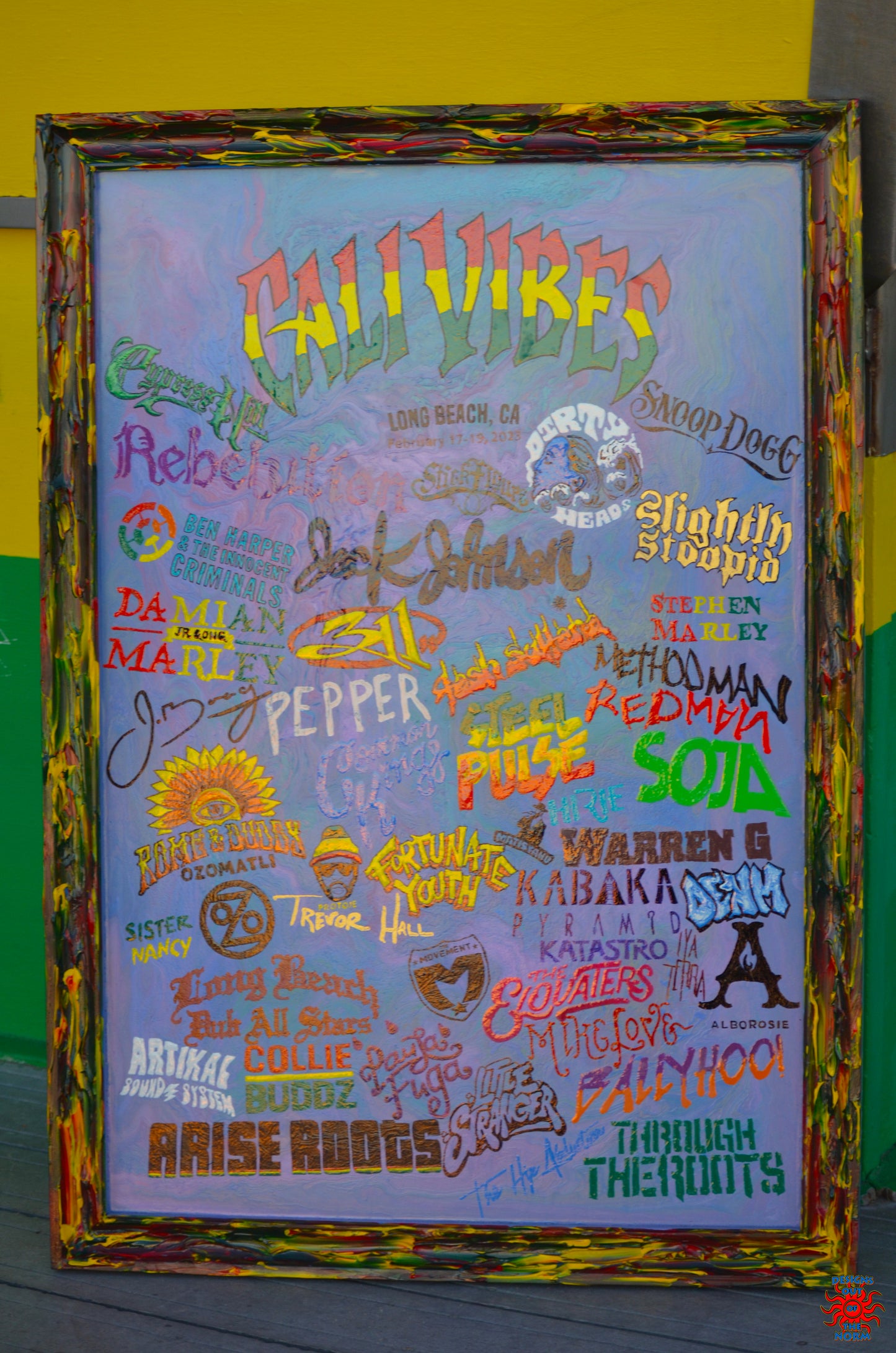 Cali Vibes Festival Hand Painted 2023 Line Up