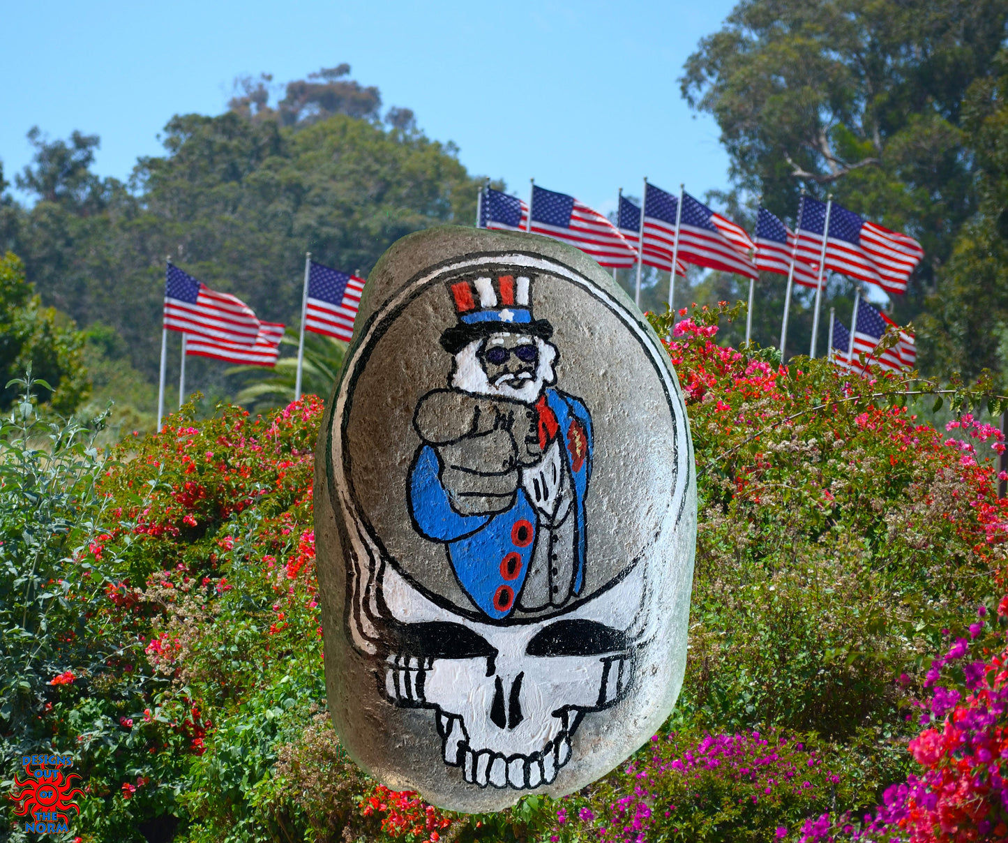 Grateful Dead's Jerry Garcia Uncle Sam Stealie Stone