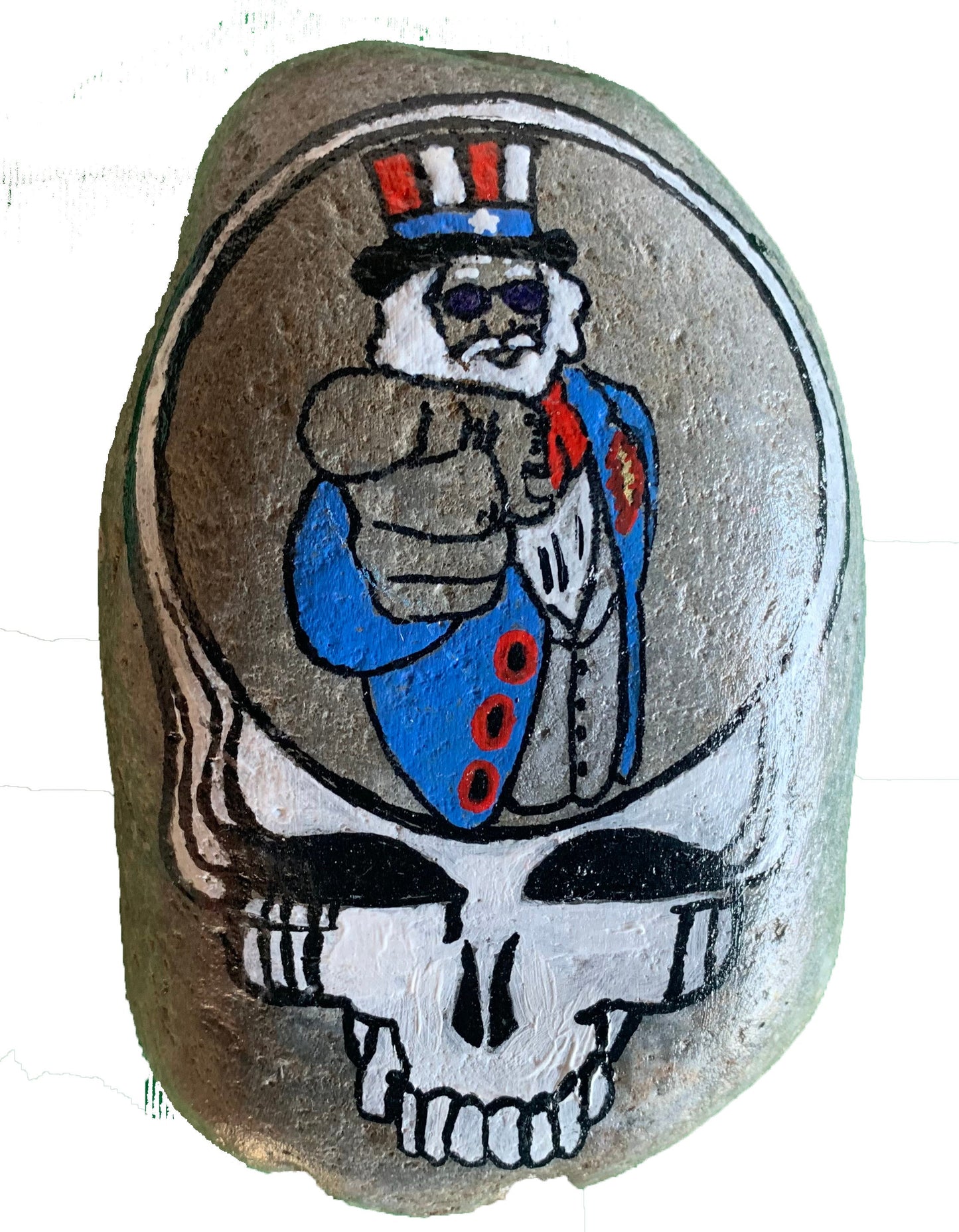 Grateful Dead's Jerry Garcia Uncle Sam Stealie Stone