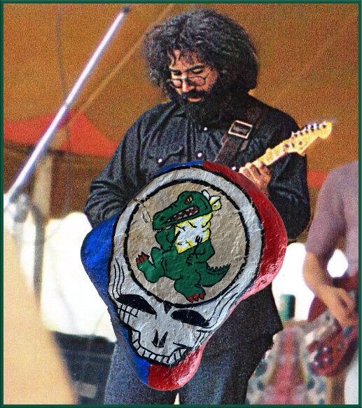 Jerry Garcia of the Grateful Dead's Alligator Stealie