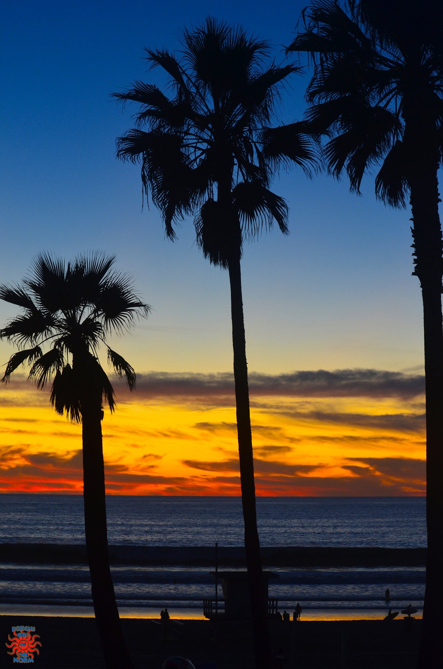 Malibu Sunset 3 Palms at Sunset