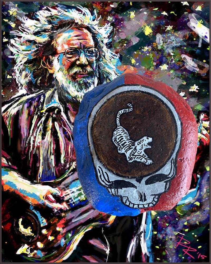 Jerry Garcia of the Grateful Dead's Tiger Stealie